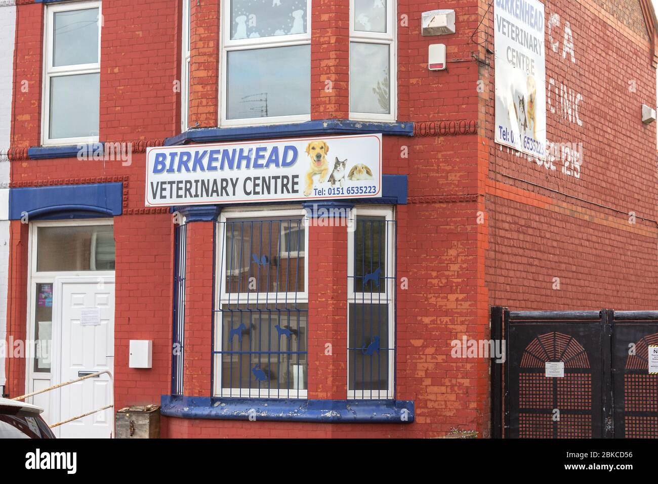 Centre vétérinaire Birkenhead, chirurgie médicale pour animaux, Livingstone Street, Birkenhead. Banque D'Images