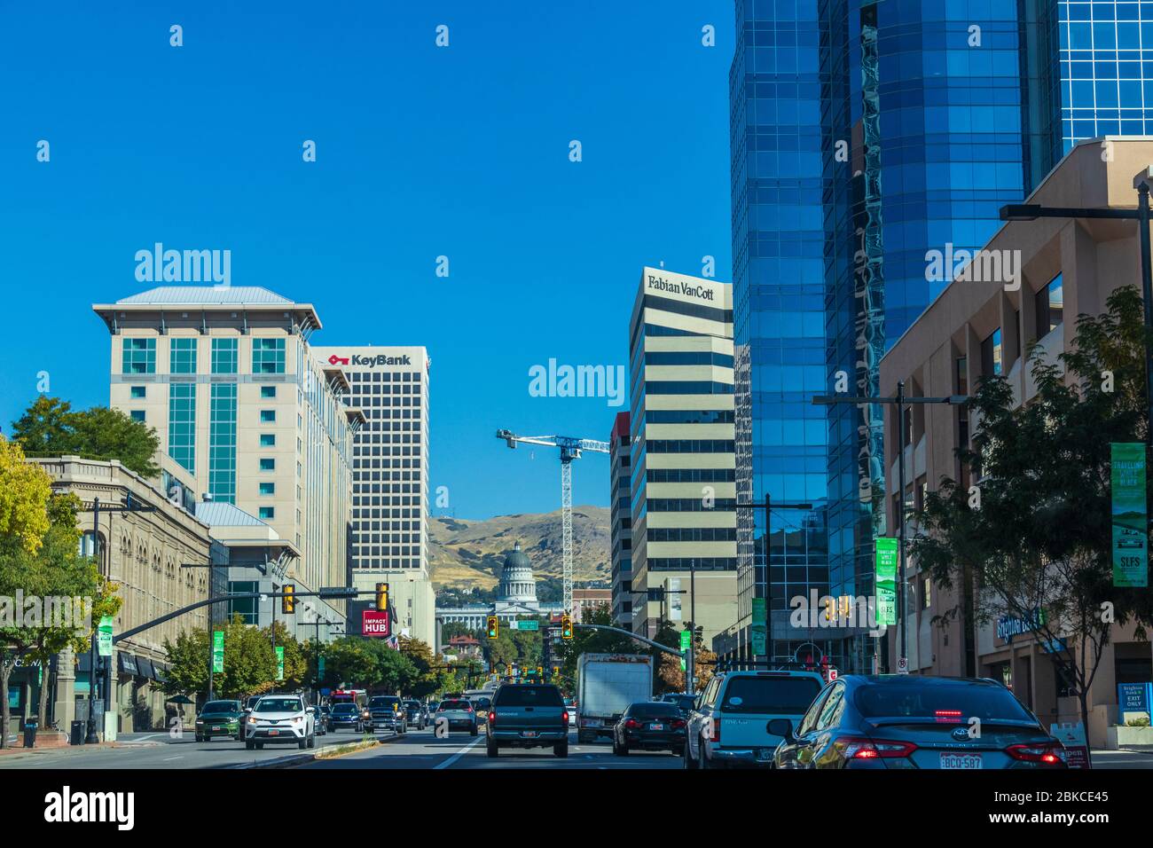 Centre ville Salt Lake City, Utah. Banque D'Images