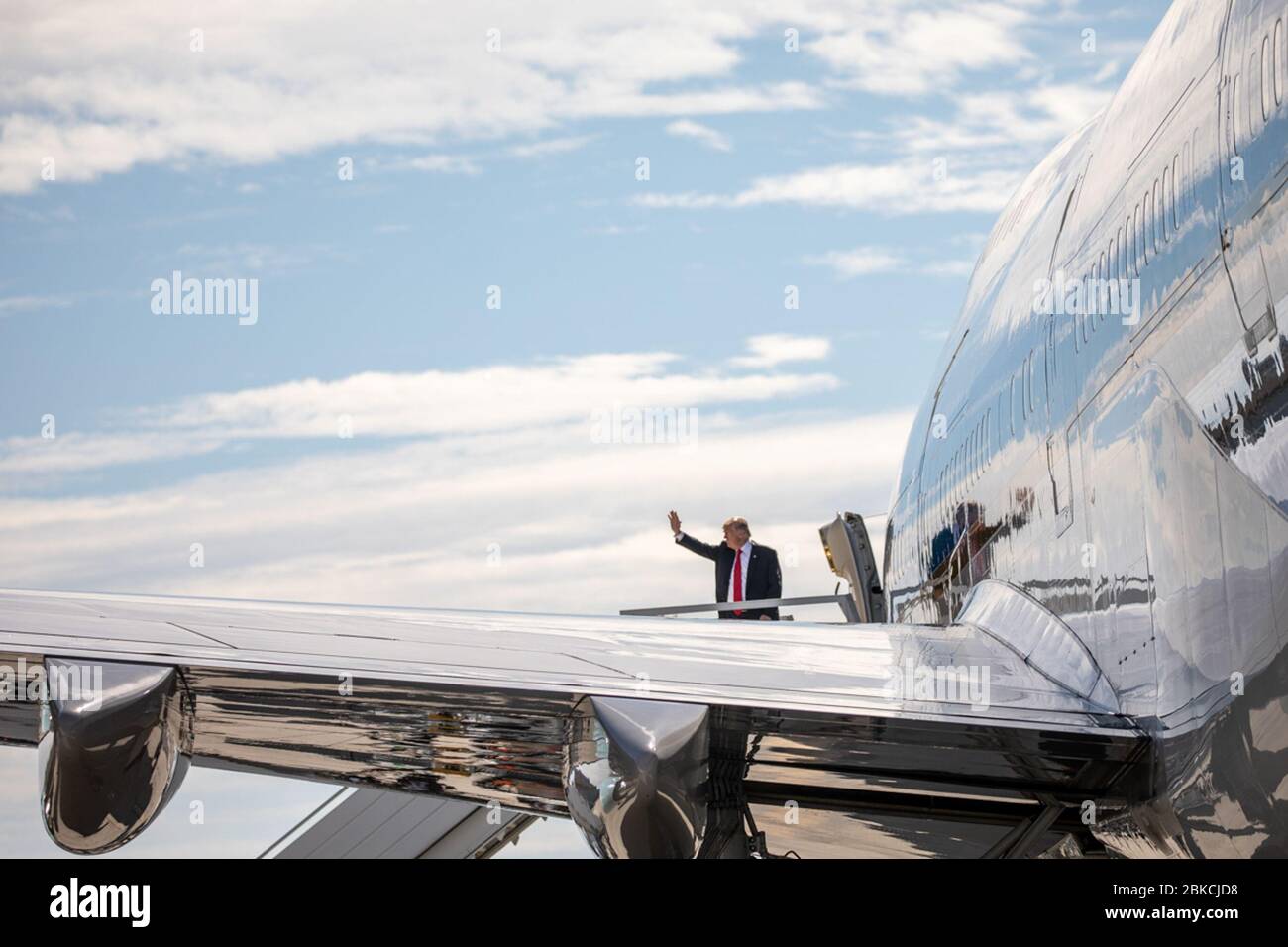 Le président Donald J. Trump se prépare à quitter l'aéroport international John F. Kennedy jeudi 27 septembre 2018, en route vers la base aérienne conjointe, le président de la Commission, Donald J. Trump, a conseil d'administration de la Force aérienne un Banque D'Images