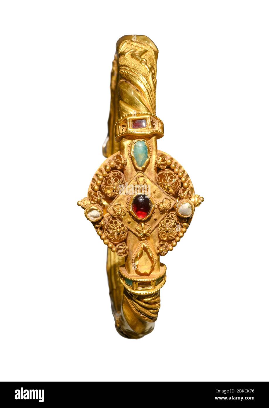 Bracelet en or et pierres précieuses, 11ème-12ème siècle, Syrie Photo Stock  - Alamy