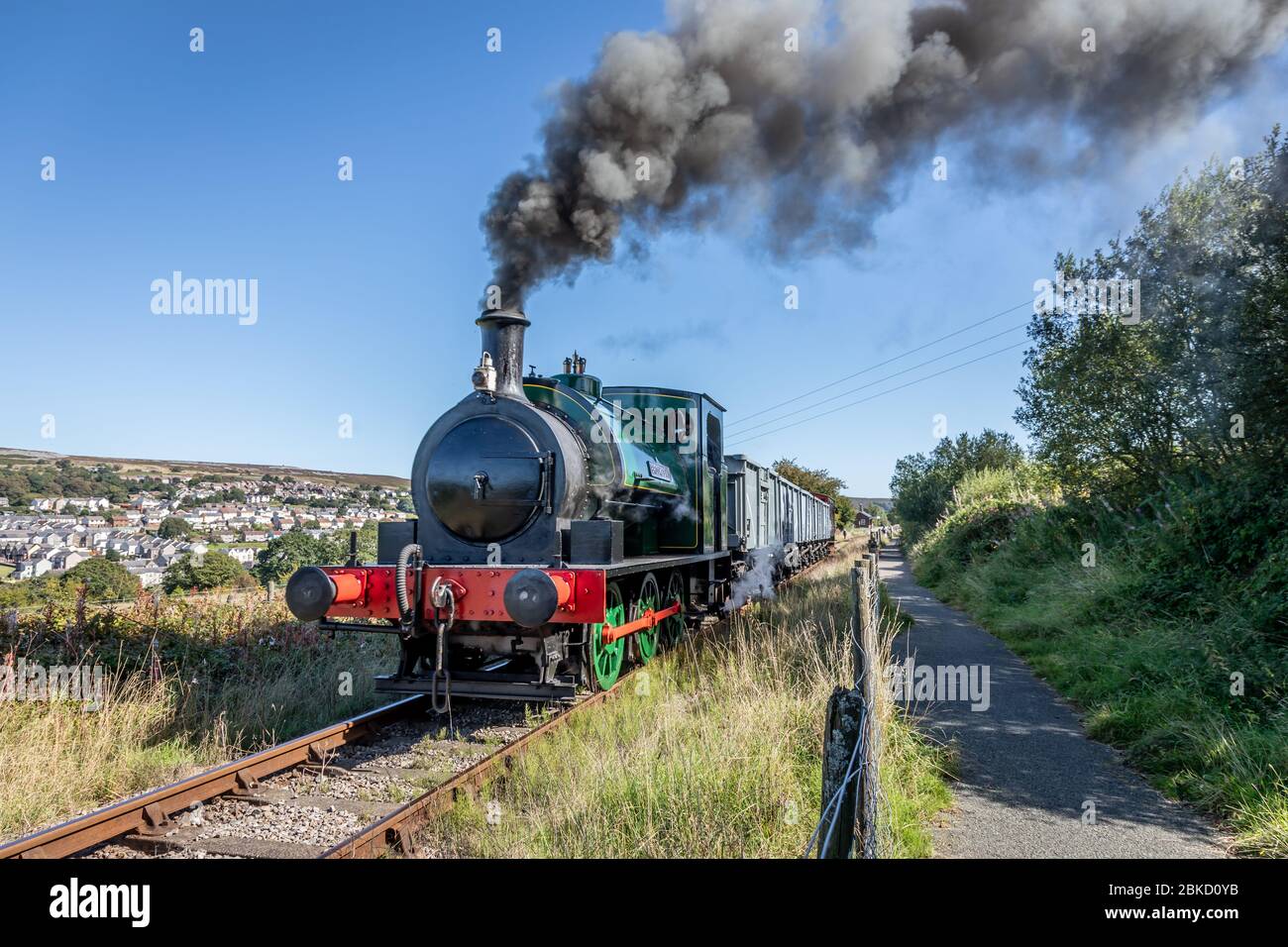 Hunslet Works 0-6-0ST No.2387 'Brookes No.1' part de Blaenavon High Level sur le Pontypool et le Blaenavon Railway pendant leur Gala à vapeur d'automne Banque D'Images