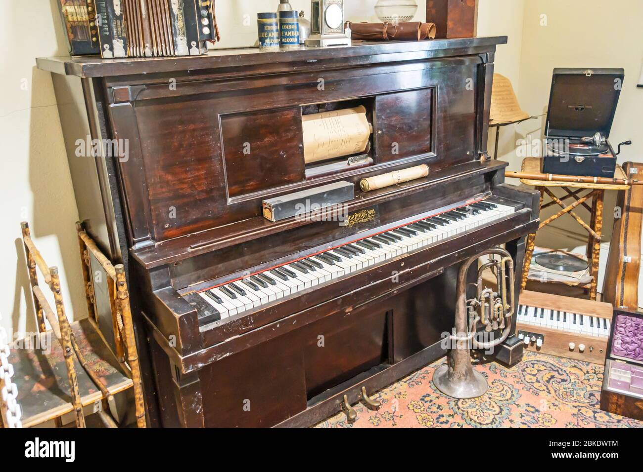 Instruments de musique au musée Manilla Australie. Banque D'Images