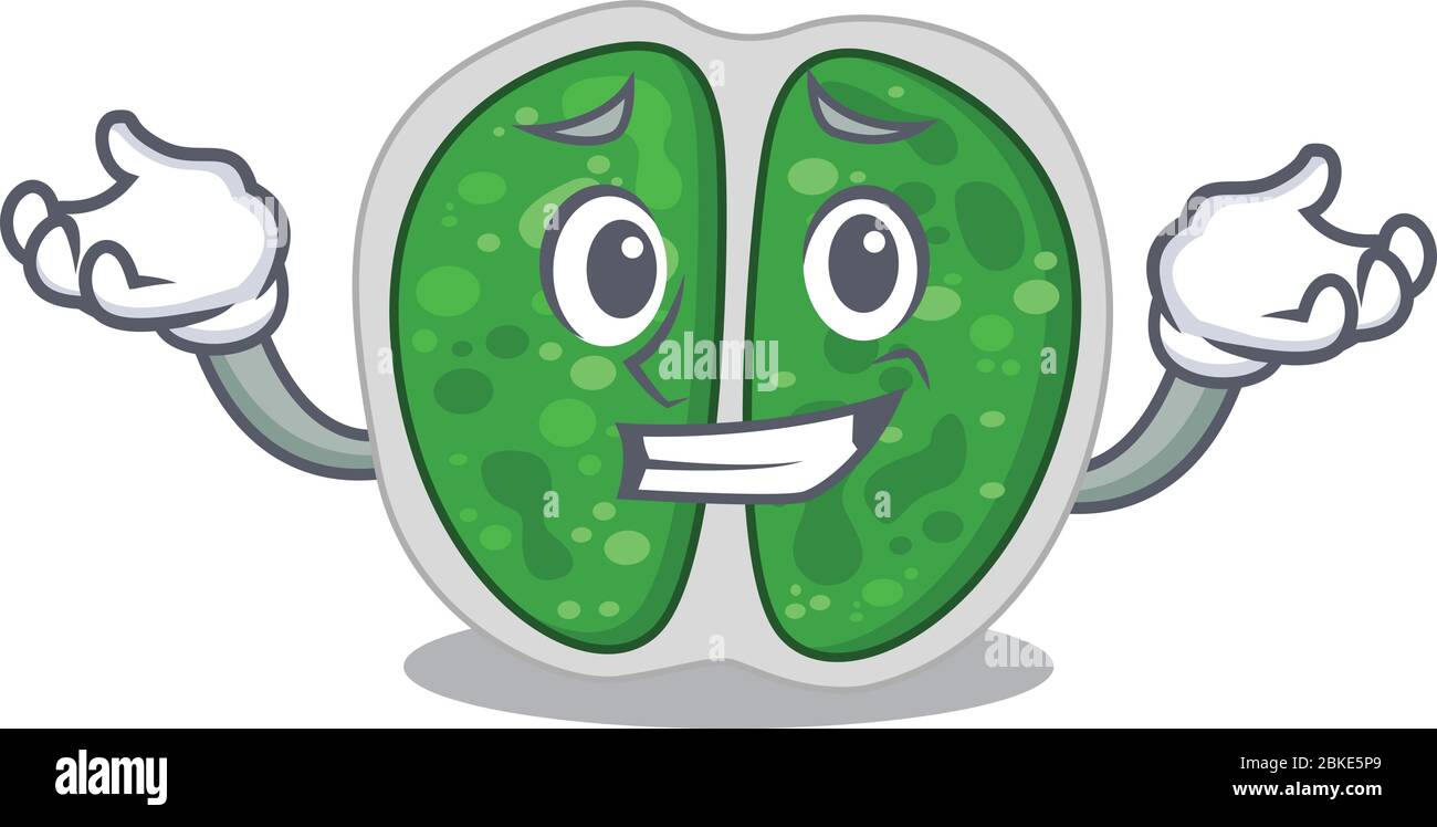 Une photo du concept de dessin de caricature des bactéries des chromocoques à grain Illustration de Vecteur