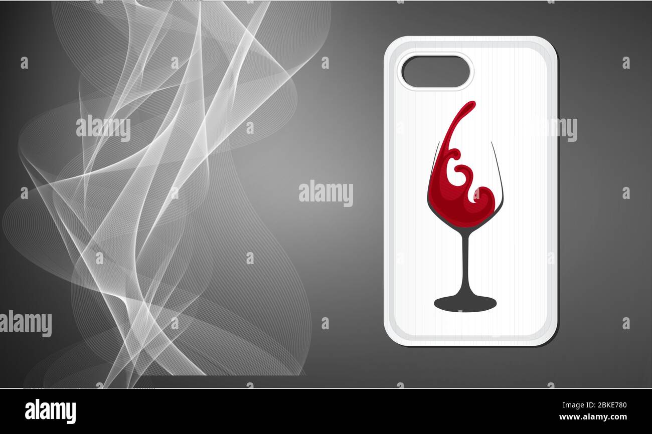 maquette de l'illustration de l'arrière-plan du smartphone sur un arrière-plan abstrait Illustration de Vecteur