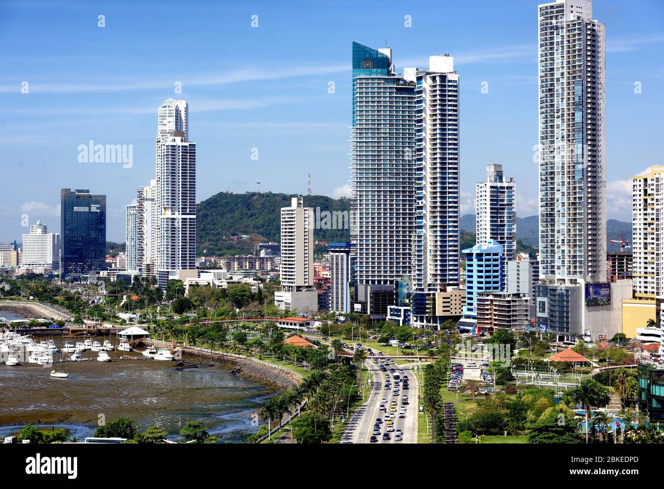 Le paysage urbain moderne de la ville de Panama, Panama, Amérique centrale Banque D'Images