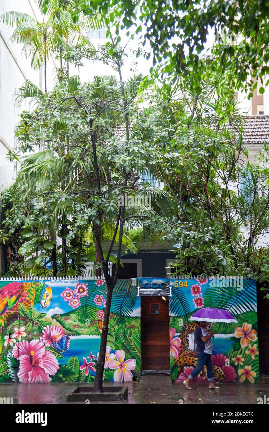 Front de maison coloré à Ipanema, Rio de Janeiro - Brésil Banque D'Images