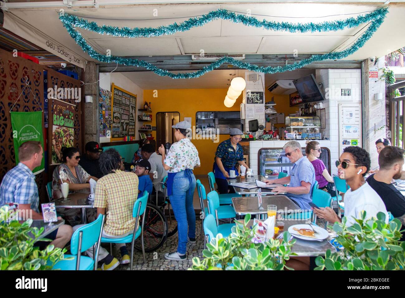 Café Gringo à Ipanema, Rio de Janeiro - Brésil Banque D'Images