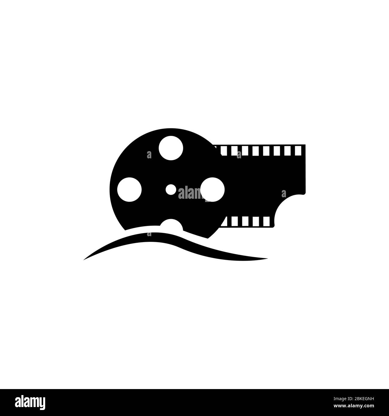 modèle d'illustration de la conception graphique vectorielle de la bobine de film de caméra vidéo Banque D'Images