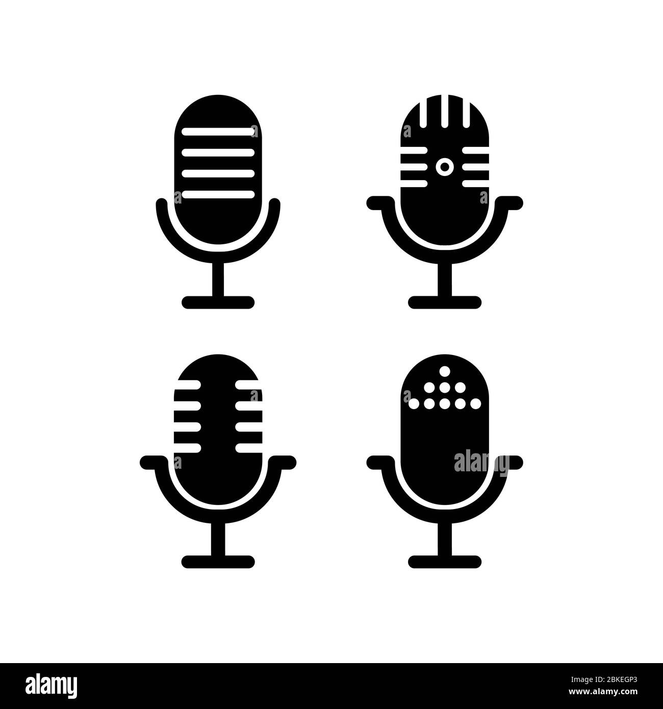 modèle d'illustration de la conception graphique du microphone vectoriel Banque D'Images