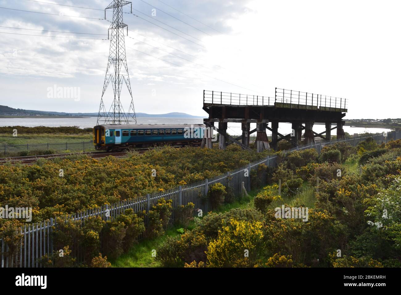 La partie restante du vieux pont Loughor à Llanelli, pays de Galles. Photo prise le 6 mai 2019 Banque D'Images