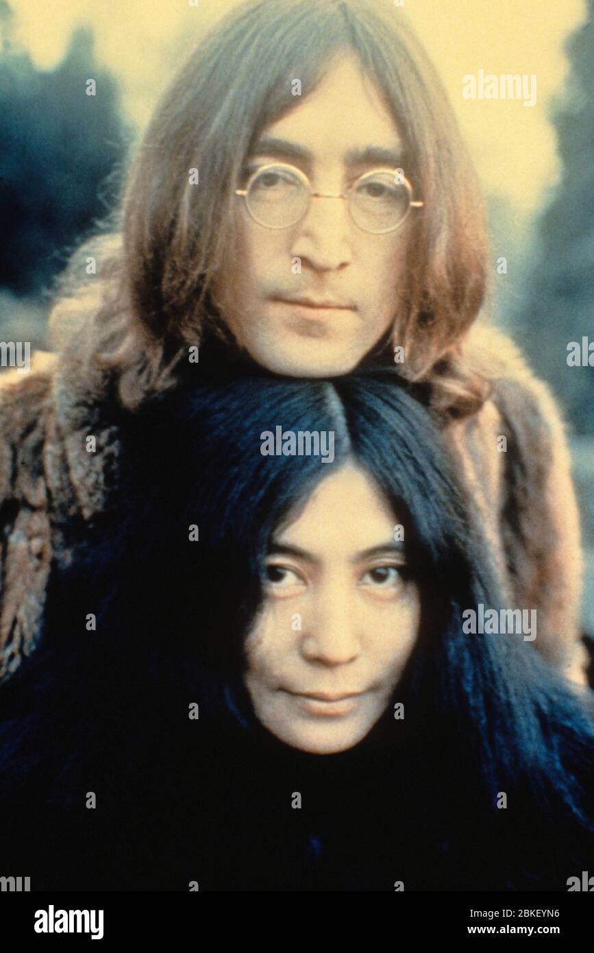 John Lennon, Yoko Ono Banque D'Images