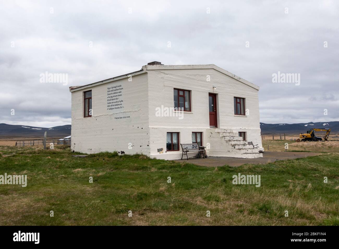 Un des rares bâtiments de Möðrudalur, une ferme de Norður-Múlasýsla, dans l'est de l'Islande. Banque D'Images