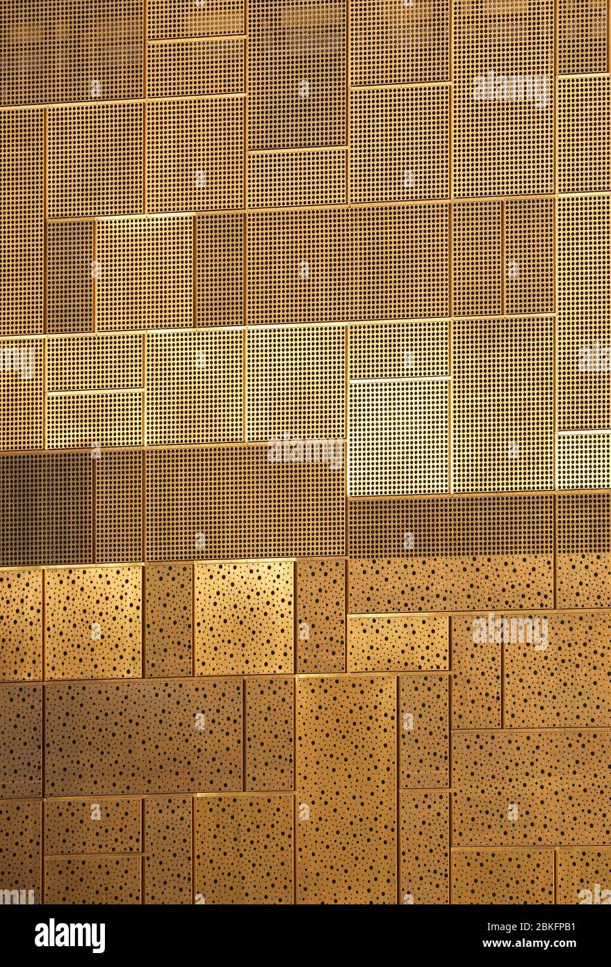 Détails. Kristalen Kiruna, Kiruna, Suède. Architecte: Henning Larsen, 2018. Banque D'Images