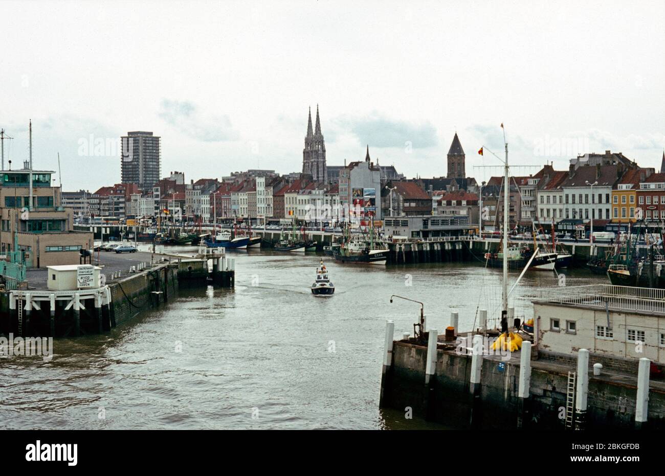 harbour, le 08 avril 1983, Ostende, Belgique Banque D'Images