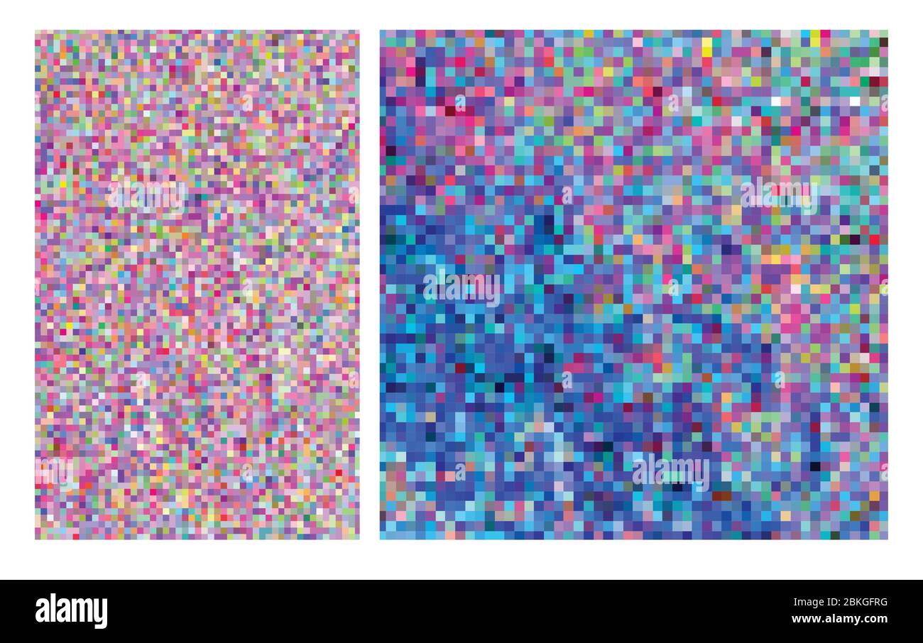 Ensemble d'arrière-plan abstrait. Mosaïque avec pixels lumineux Illustration de Vecteur