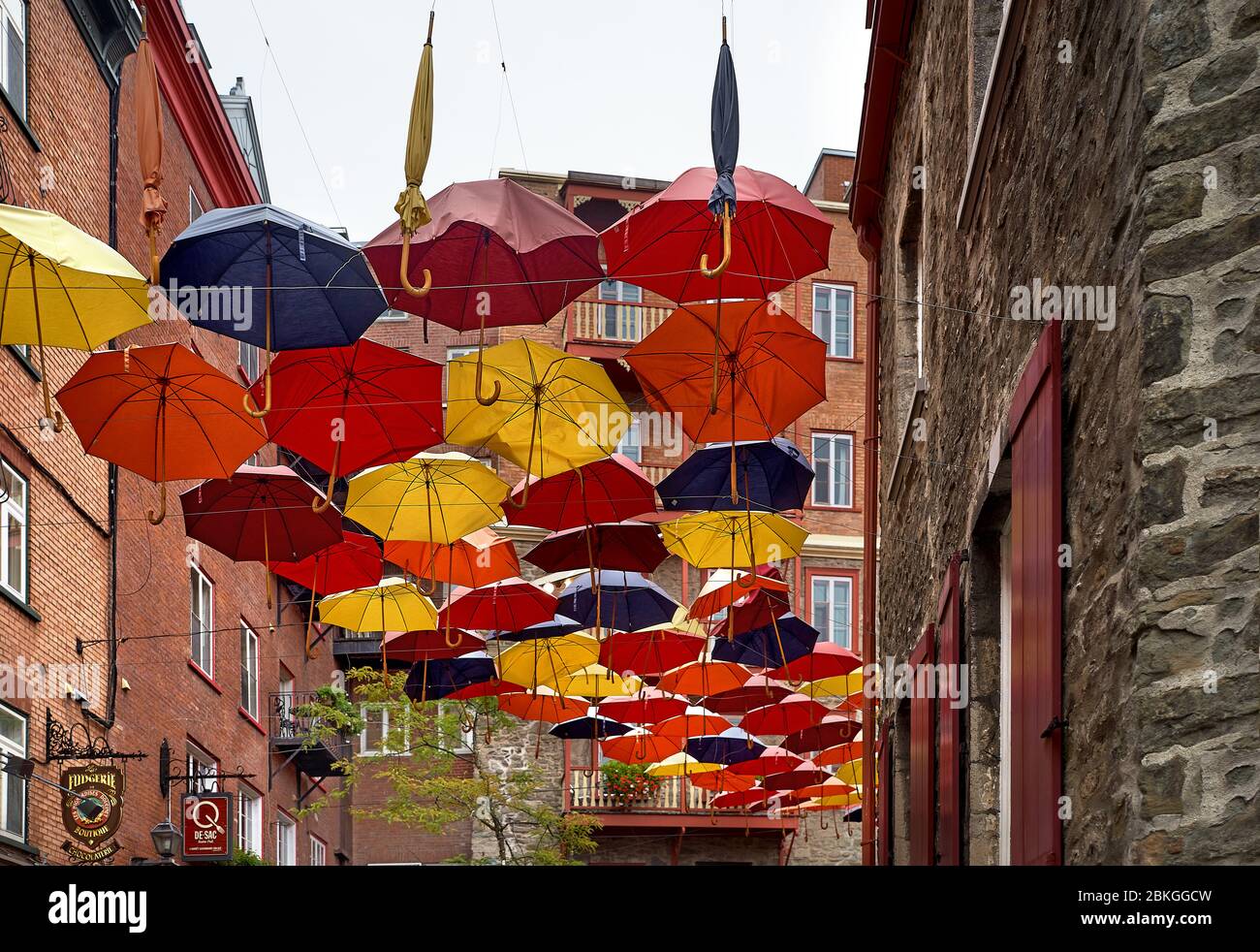Québec, Canada le 23 septembre 2018 : rue du petit-Champlain à Basse-ville Basse-ville . Ce quartier historique de Québec est classé au patrimoine mondial de l'UNESCO Banque D'Images