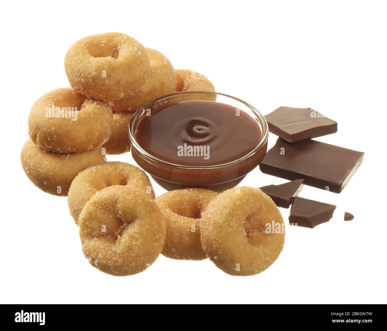 mini beignets au chocolat Banque D'Images