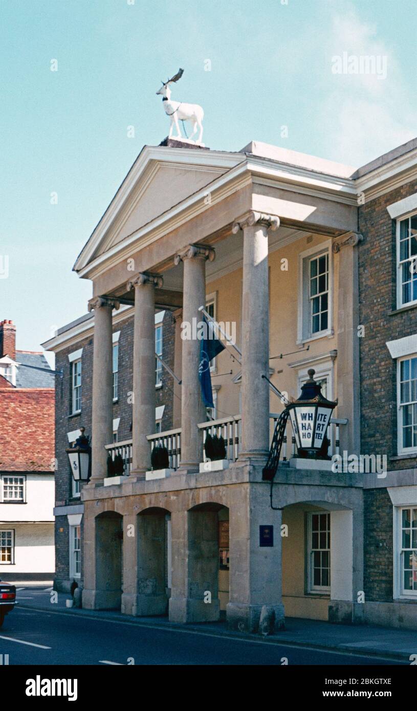 The White Hart Hotel, St John’s Street, 15 avril 1983, Salisbury, Wiltshire, Angleterre, Grande-Bretagne Banque D'Images