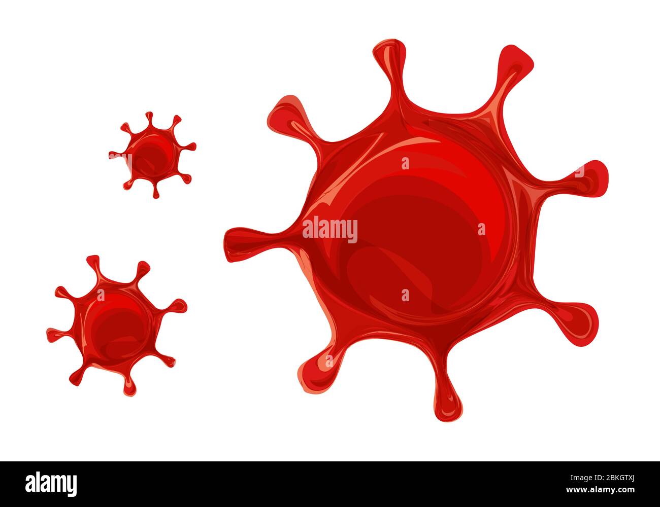 Infection par le coronavirus grippe pandémie concept médical. Les dangers de la science de la microbiologie infectent le virus du sras. Ilustation vectorielle isolée en arrière-plan. Illustration de Vecteur