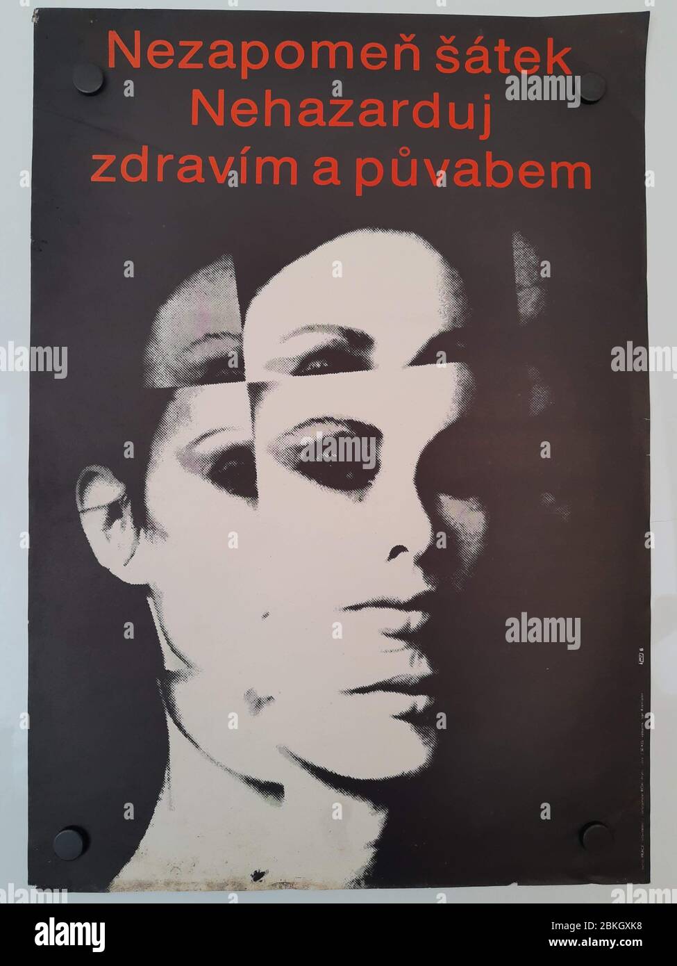 Union soviétique (tchèque) affiches de sécurité du travail des années 70. Banque D'Images