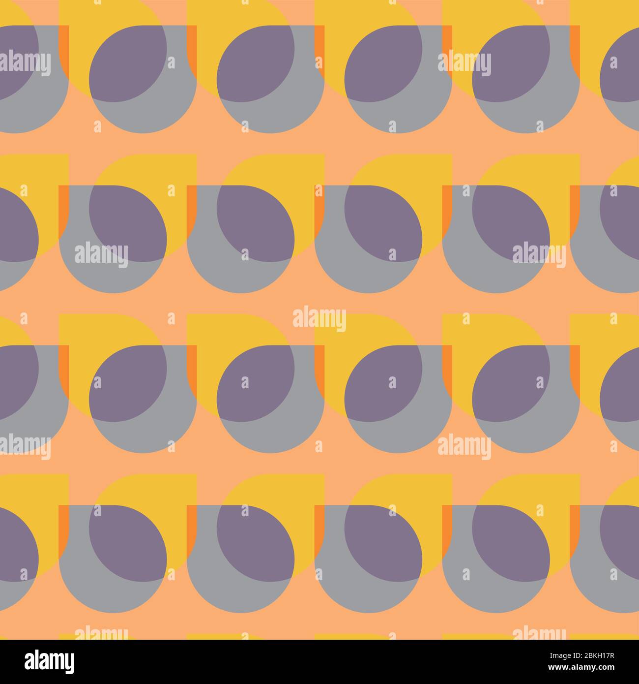 Motif de chevauchement des gouttes d'eau rétro Vector, gris et jaune Illustration de Vecteur