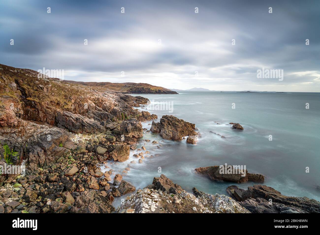 La côte sauvage et accidentée de Hushinish sur l'île de Harris dans les Hébrides extérieures d'Écosse Banque D'Images