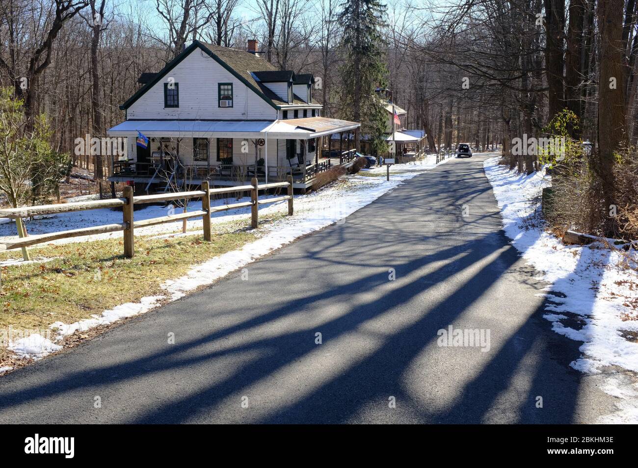 Maison de gardien dans le village déserté de Feltville.Berkeley Heights.New Jersey.USA Banque D'Images