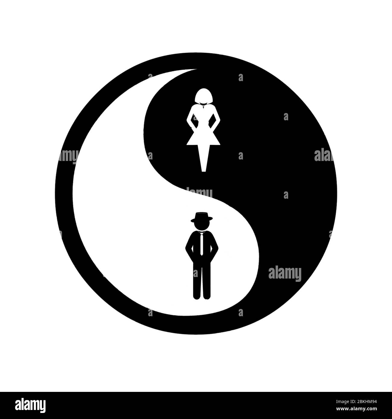 Égalité de la femme et de l'homme Banque D'Images