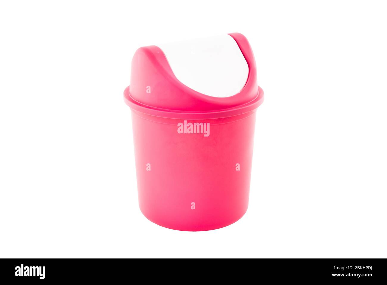 Poubelle isolé sur fond blanc Banque D'Images