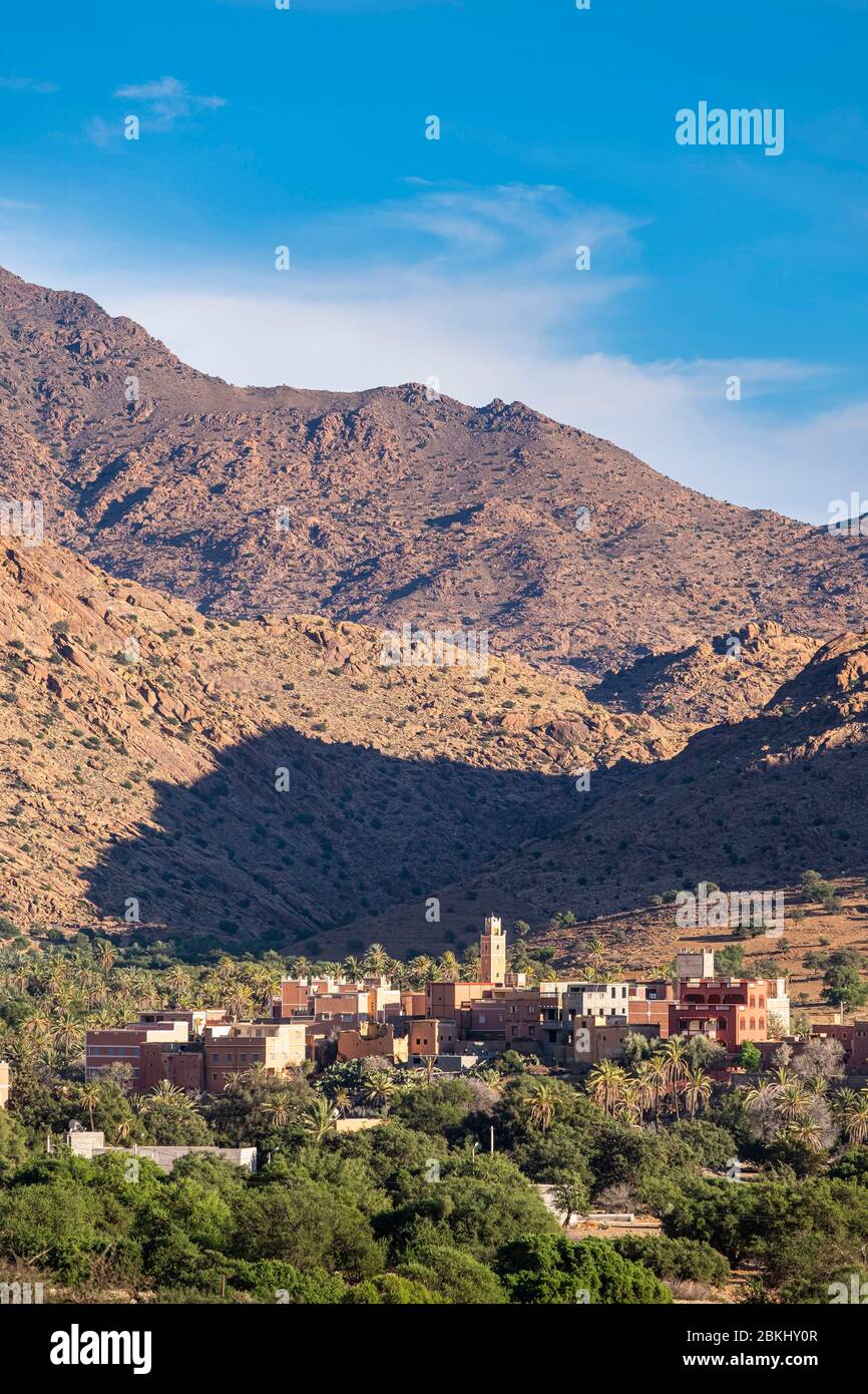 Maroc, région sous-Massa-Drâa, Anti-Atlas, environs de Tafraoute, Vallée des Ammeln Banque D'Images