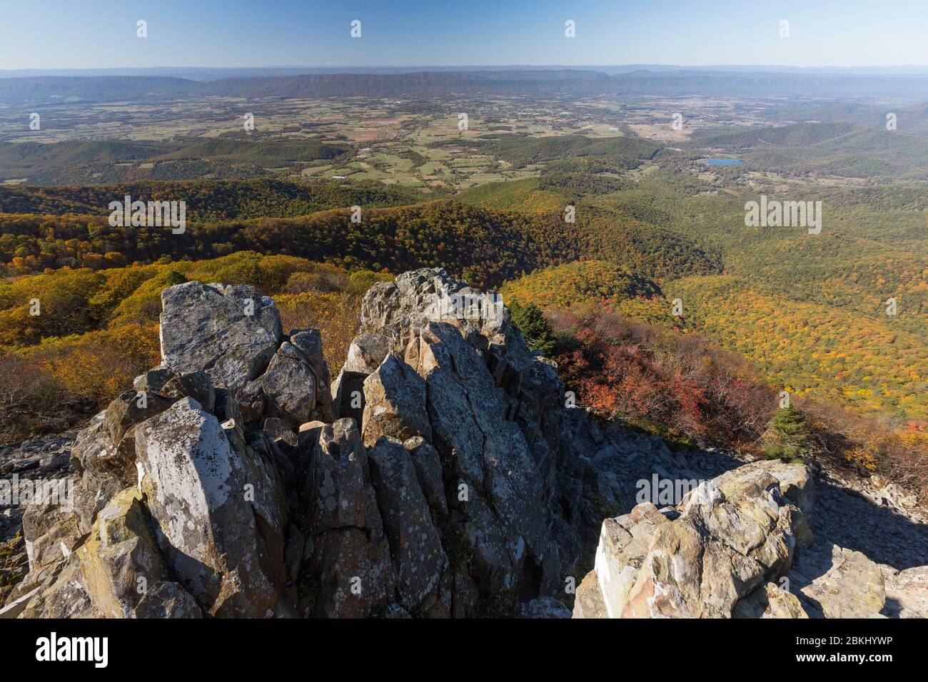 États-Unis, Virginie, Shenandoah National Park à l'automne, Stony Man Lookout Banque D'Images