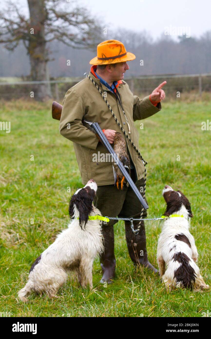 France, Indre et Loire, Vernou sur Brenne, Hubert Vuitton propriétaire de la Vuitonnière, domaine de chasse Banque D'Images