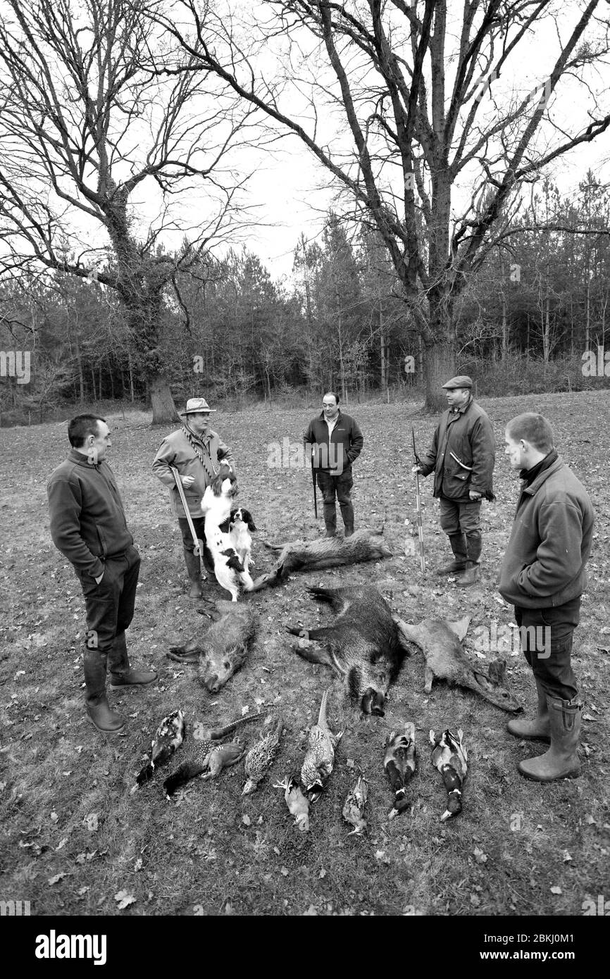 France, Indre et Loire, Vernou sur Brenne, table de chasse de Vuitonnière, zone de chasse Banque D'Images