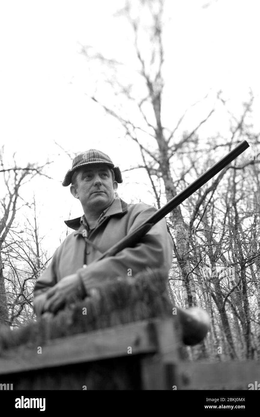 France, Indre et Loire, Vernou sur Brenne, Hubert Vuitton propriétaire de la Vuitonnière, domaine de chasse Banque D'Images