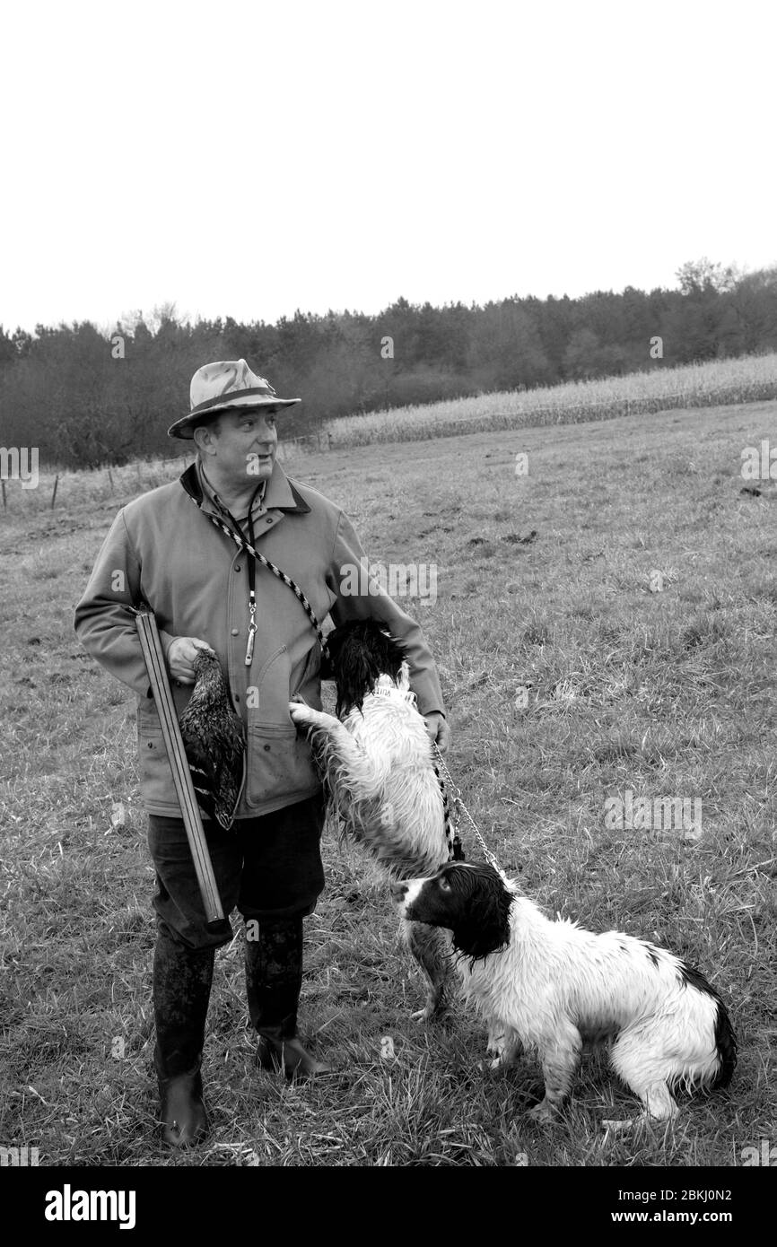 France, Indre et Loire, Vernou sur Brenne, Hubert Vuitton propriétaire de la Vuitonnière, domaine de chasse Banque D'Images