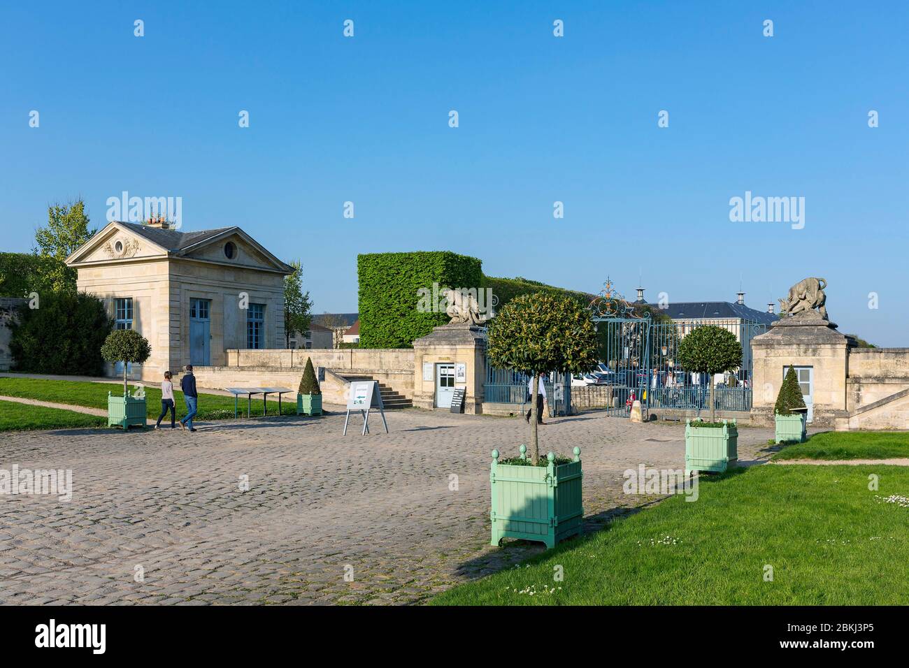 France, hauts de Seine, Sceaux, grille d'honneur du parc départemental de Sceaux Banque D'Images