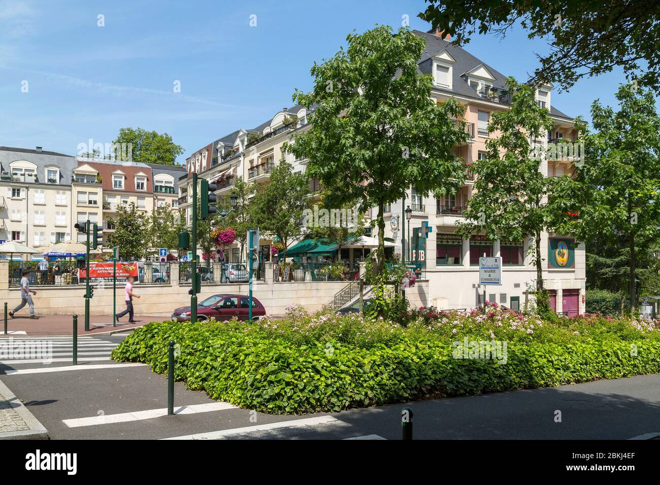 France, hauts de Seine, le Plessis-Robinson, Avenue Charles de Gaulle, Grand place Banque D'Images