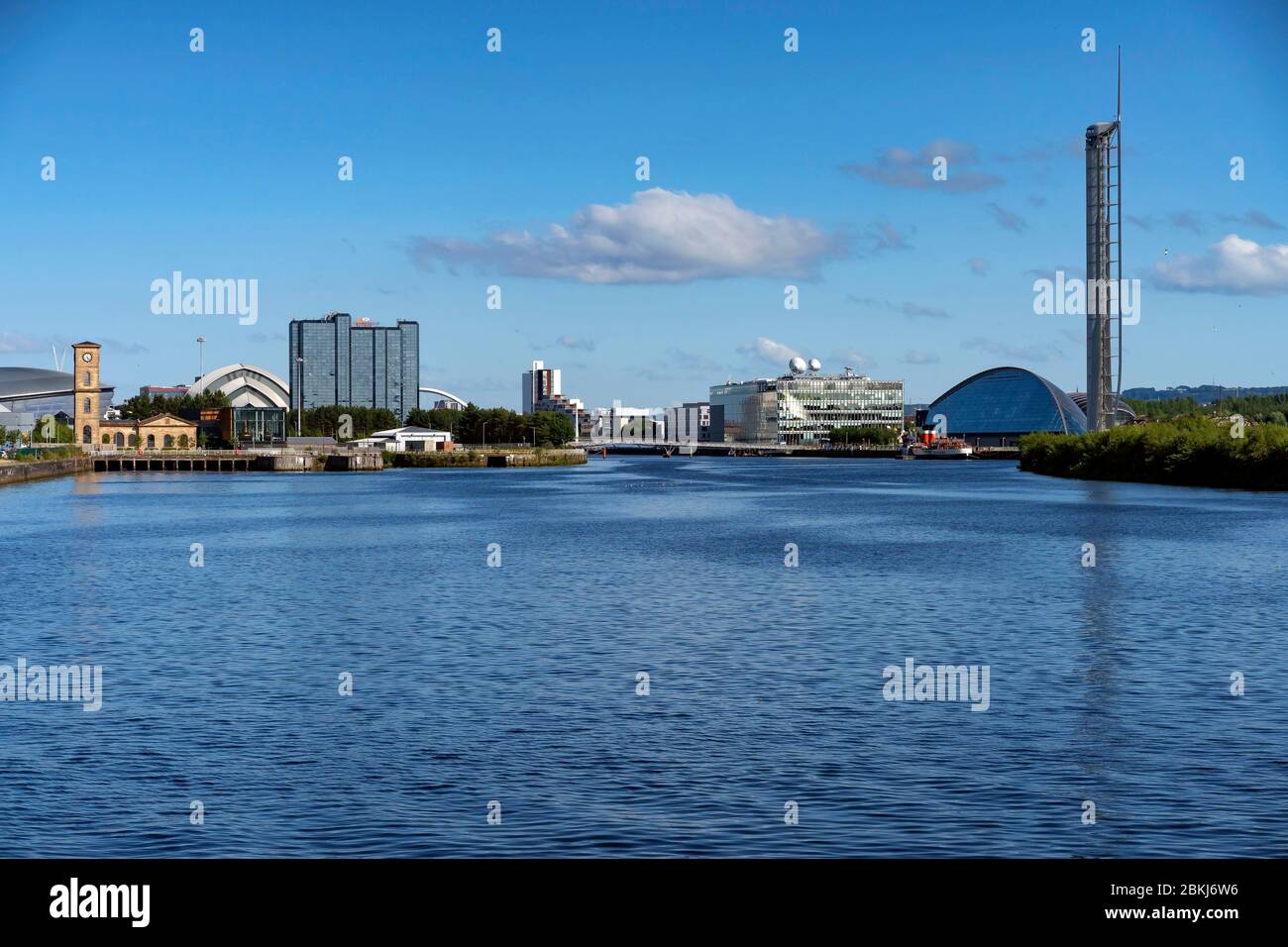Royaume-Uni, Écosse, Glasgow, Clyde River, Glasgow Science Center Tower Banque D'Images