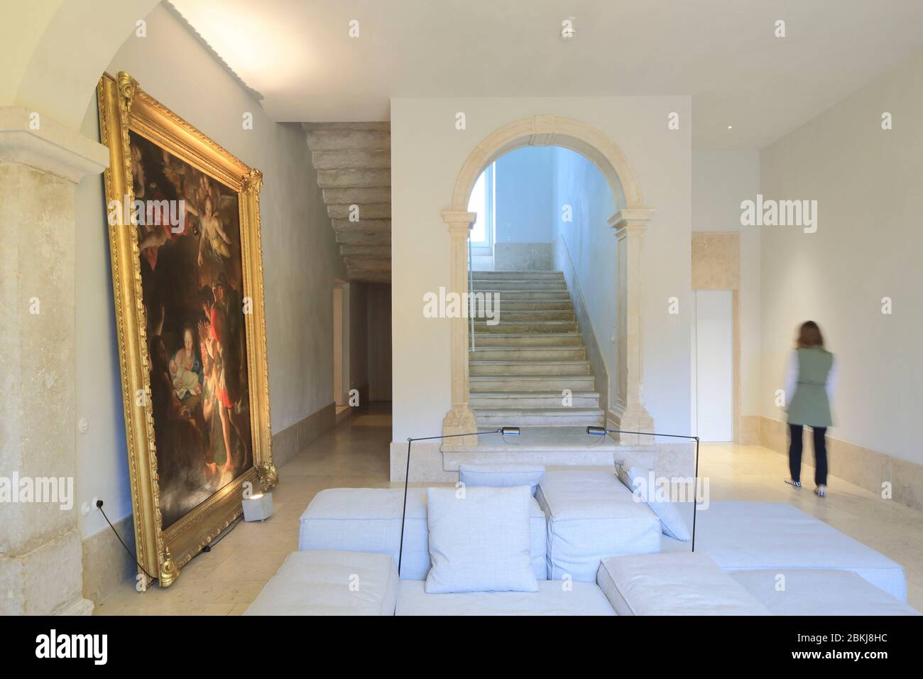 Portugal, Lisbonne, Hotel Santa Clara 1728 appartenant à l'hôtelier Joao Rodrigues, il est conçu par l'architecte Manuel Aires Mateus dans un manoir du XVIIIe siècle Banque D'Images