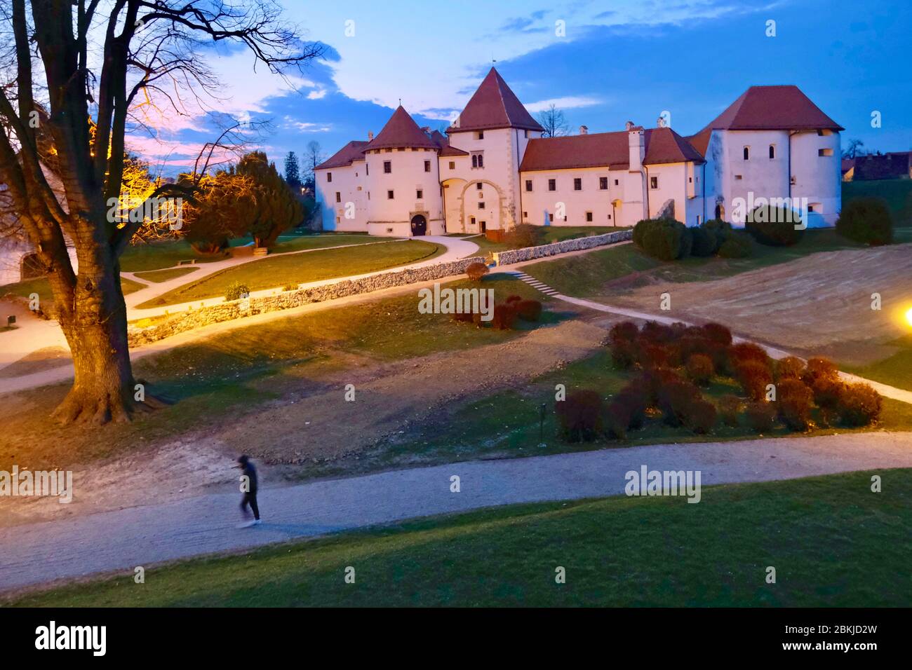 Croatie, Zagreb County, Varazdin, Stari Grad (vieille ville), le château Banque D'Images