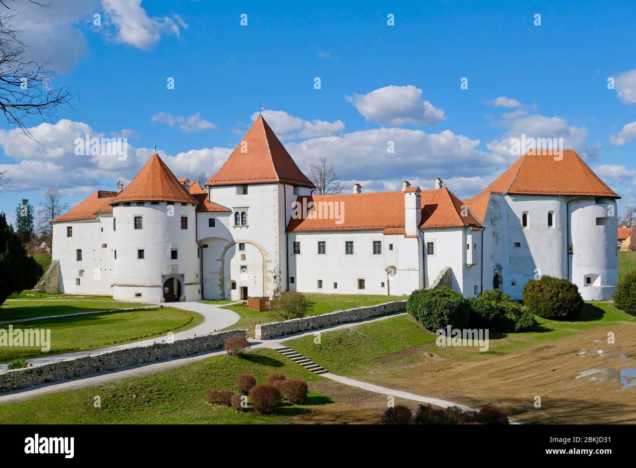 Croatie, Zagreb County, Varazdin, Stari Grad (vieille ville), le château Banque D'Images