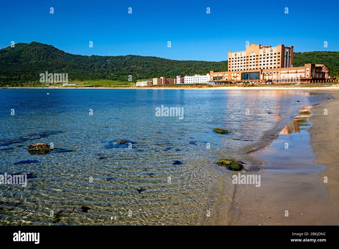 Corée du Nord, zone économique spéciale Rason, île de Pipha, Hôtel impérial et casino Banque D'Images