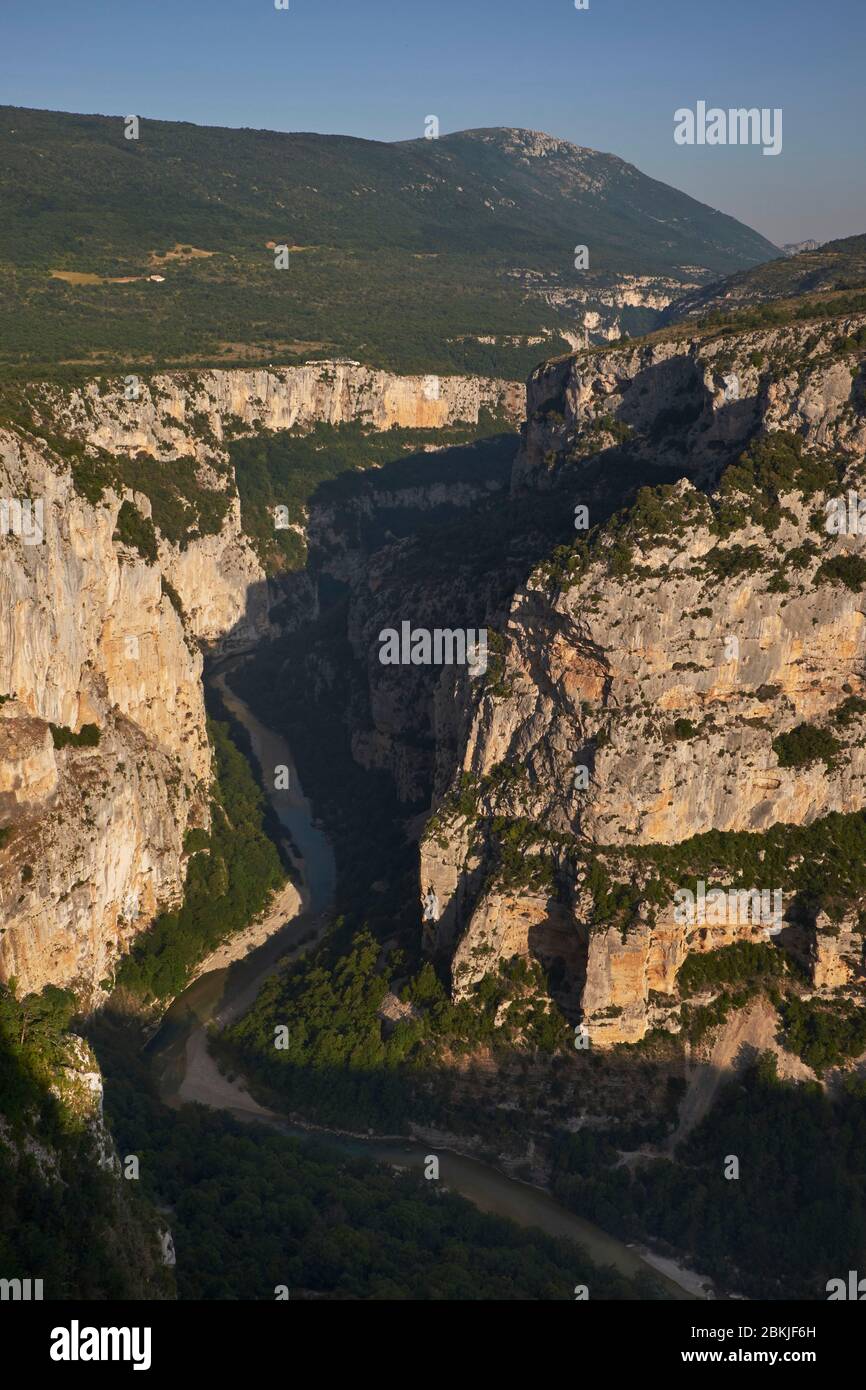 France, Var, Parc naturel Régional du Verdon, sublime route de la corniche, Gorges du Verdon Canyon Banque D'Images