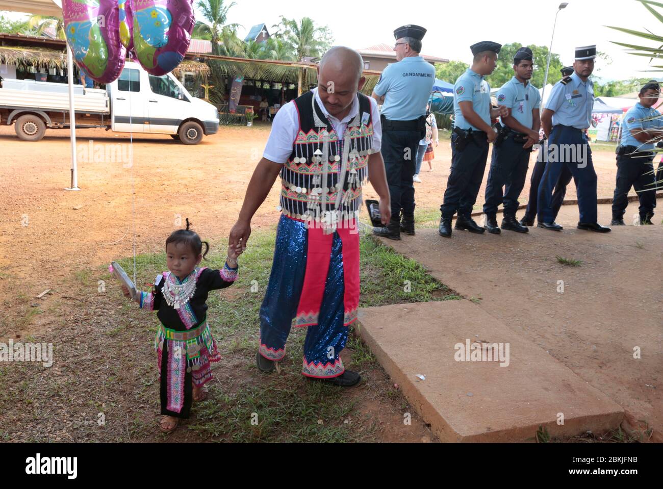 France, Guyane, cacao, Hmong nouvel an Banque D'Images