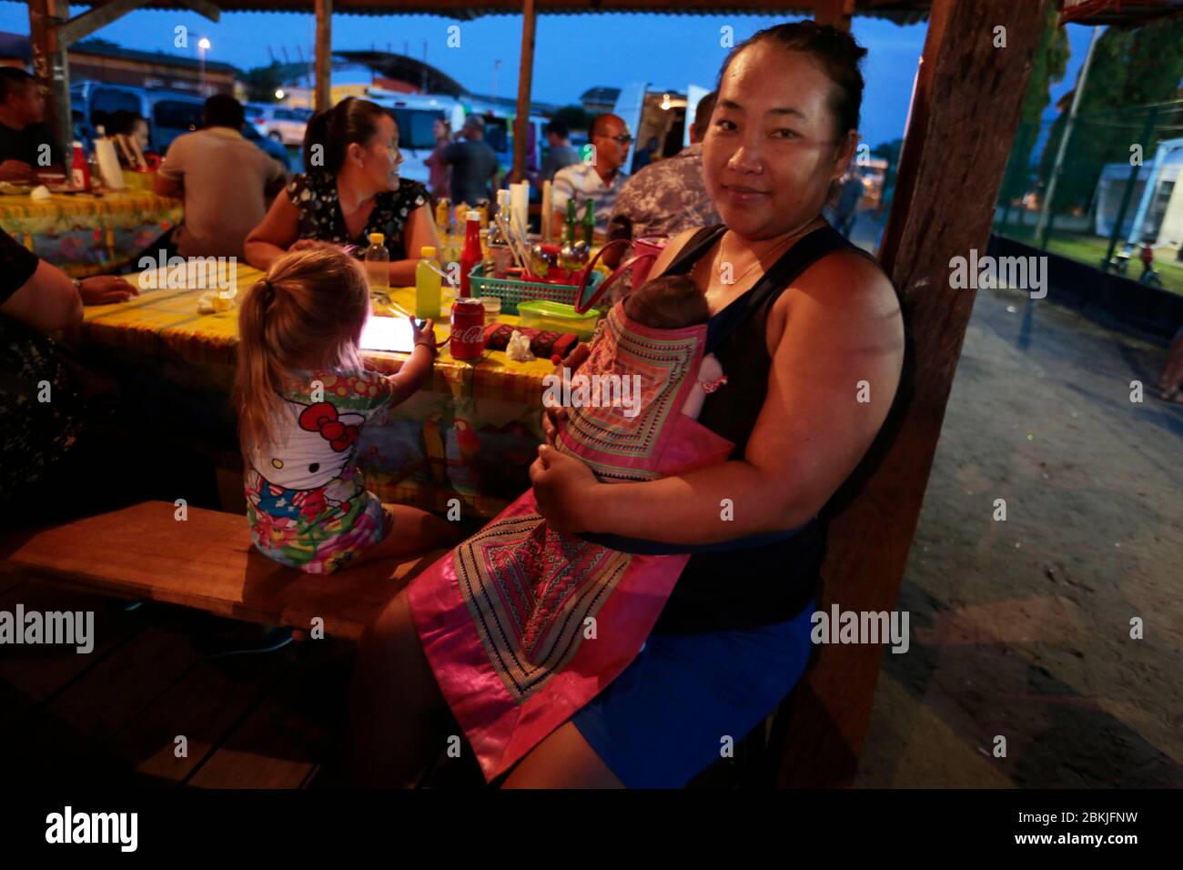 France, Guyane, Javouhey, Hmong nouvel an Banque D'Images