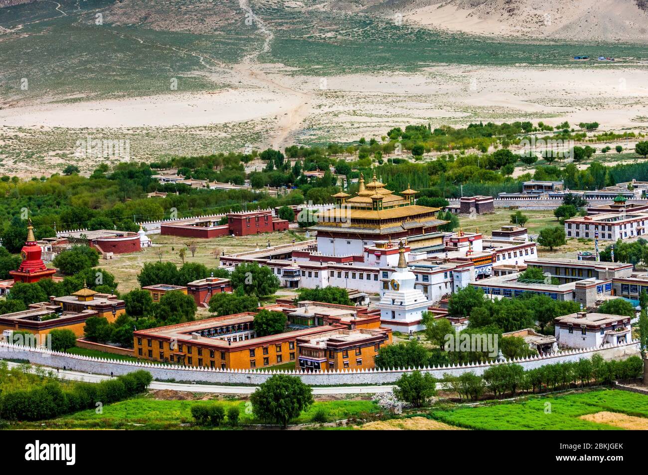 Chine, Tibet central, Ü Tsang, Shannan, monastère de Samye, emblématique de la cosmogonie tibétaine Banque D'Images