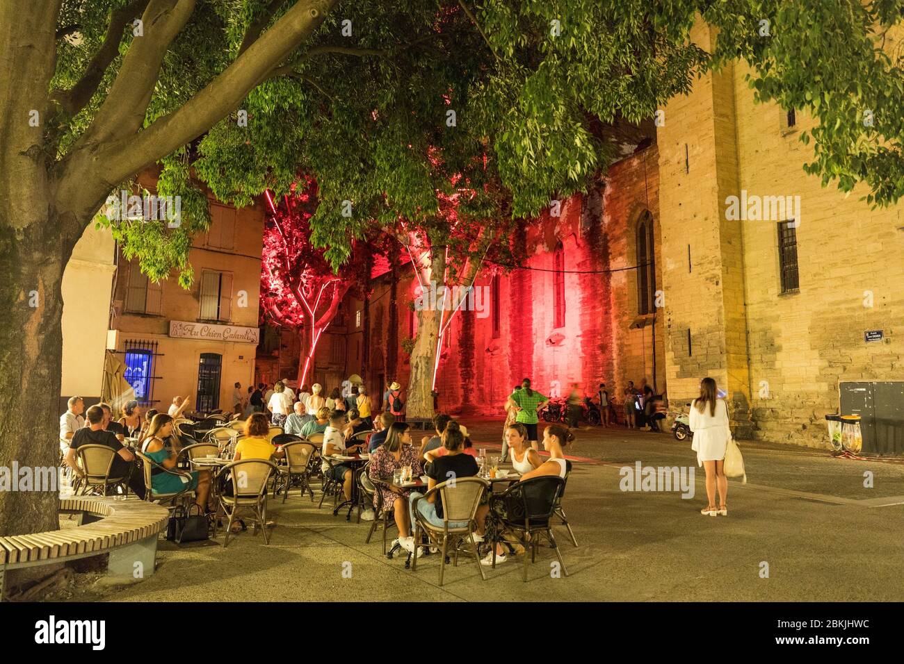 France, Vaucluse, Avignon, Festival Helios 2019, place Saint Didier Banque D'Images