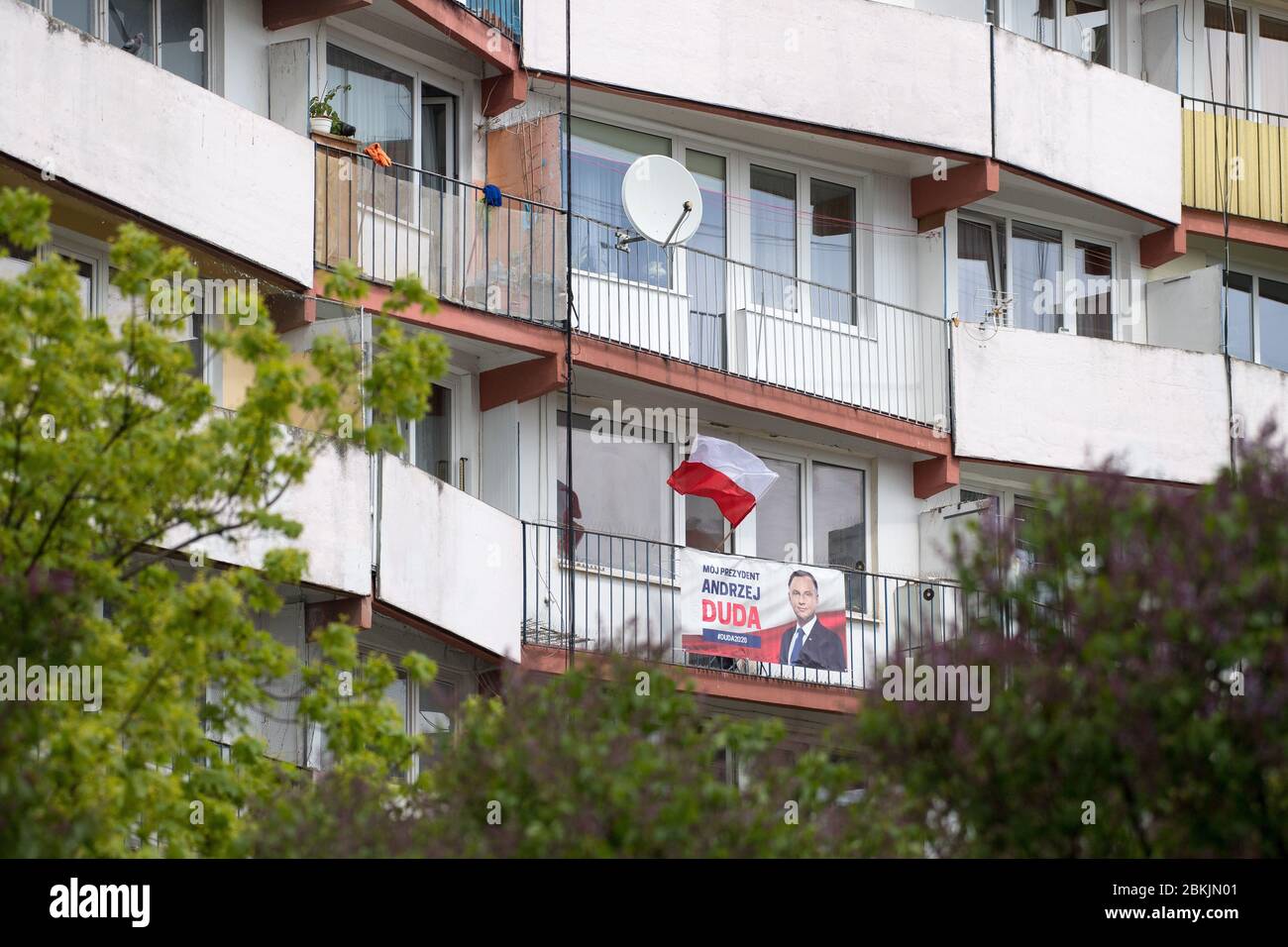 Affiche de campagne présidentielle polonaise 2020 d'Andrzej Duda à Gdansk, Pologne. 2 mai 2020 © Wojciech Strozyk / Alay stock photo Banque D'Images