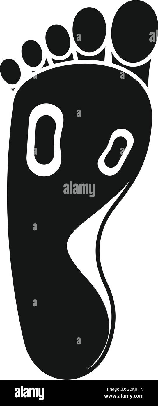 Icône douleur au pied du sang. Illustration simple de l'icône de vecteur de douleur de pied de sang pour la conception de Web isolée sur fond blanc Illustration de Vecteur