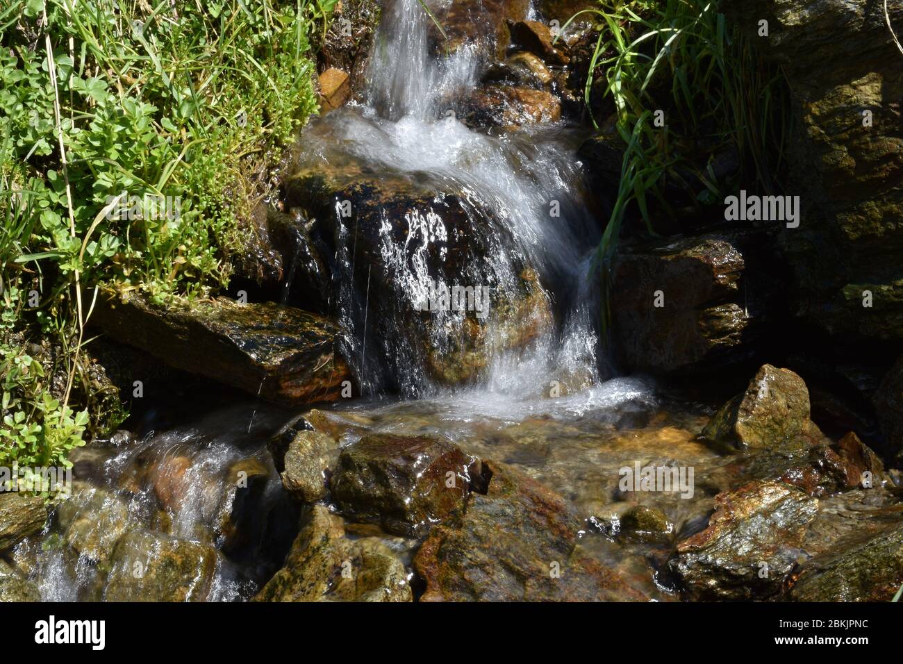 Osttirol, Villgraten, Innervillgraten, Villgratental, Lienz, Pustertal, Arntal, Lahnberg, Steinwand, Bach, Gebirgsbach, fließen, stein, Bachbett, Rinn Banque D'Images